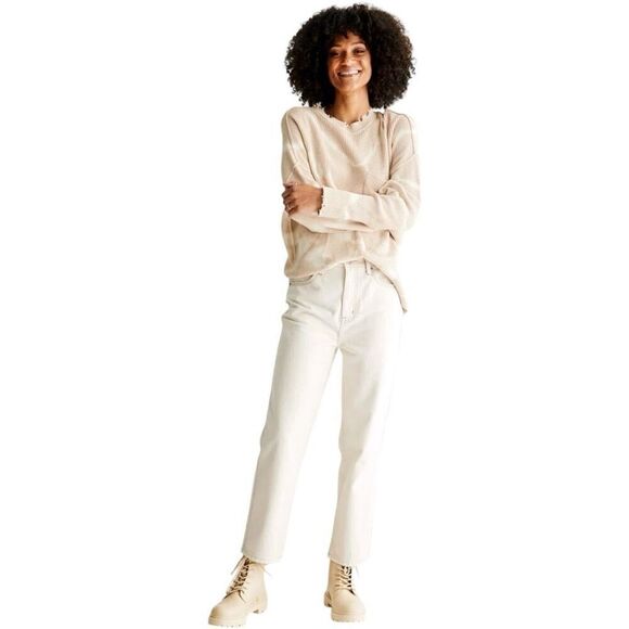 Pistola Revolve Cassie Crop Jeans in Adobe Cream Womens Size 26 NWT luxury - Picture 1 of 16